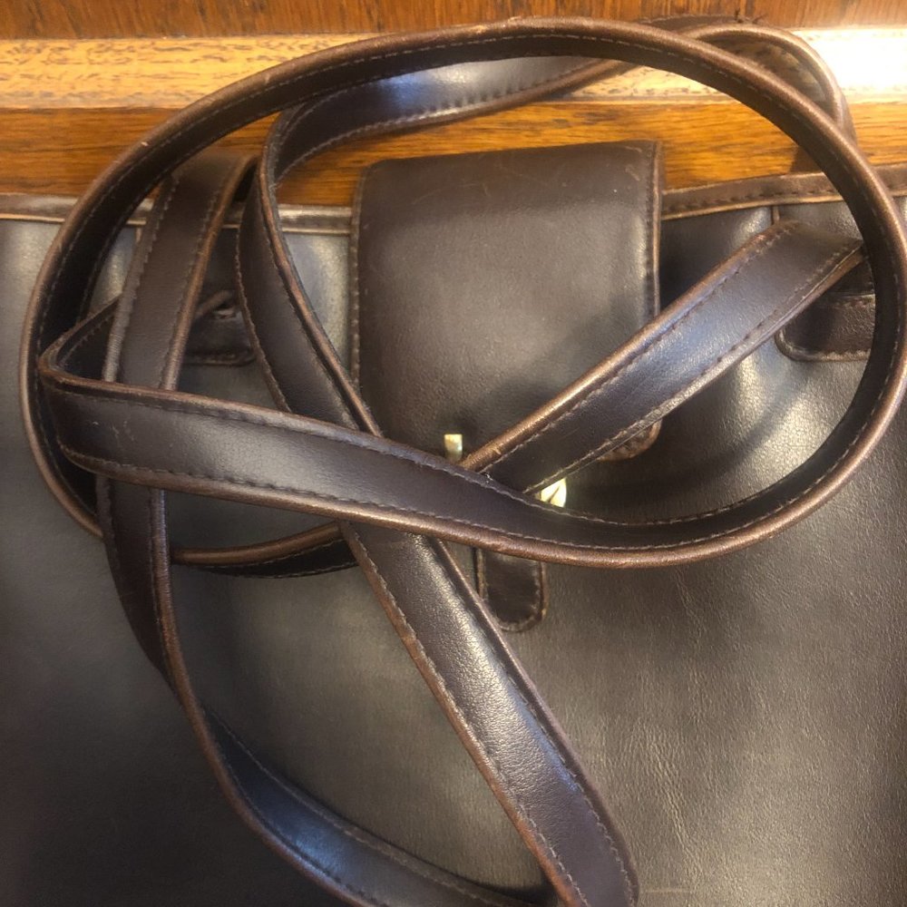 Vintage Liz Claiborne Lush Brown Leather Classic Shoulder Bag / Satchel - Picture 13 of 16